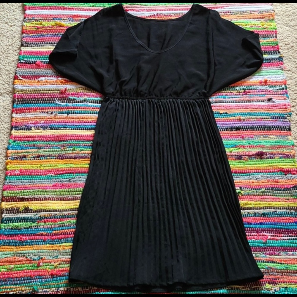 Black Pleated Dress